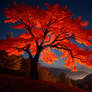 Crimson autumn glow
