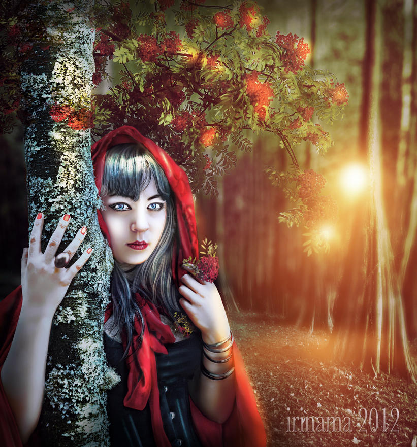Girl in red by irinama on DeviantArt