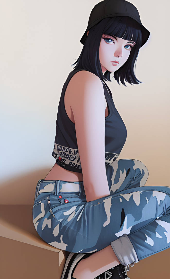 Bucket Oc Cute oc girl wearing bucket hat by the666goat on DeviantArt