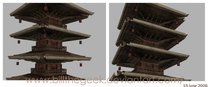 3D chinese pagoda