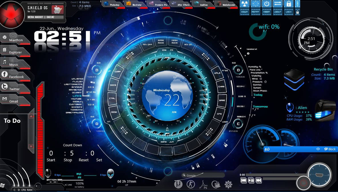 Hi tech Space OS by abhishek1410 on DeviantArt