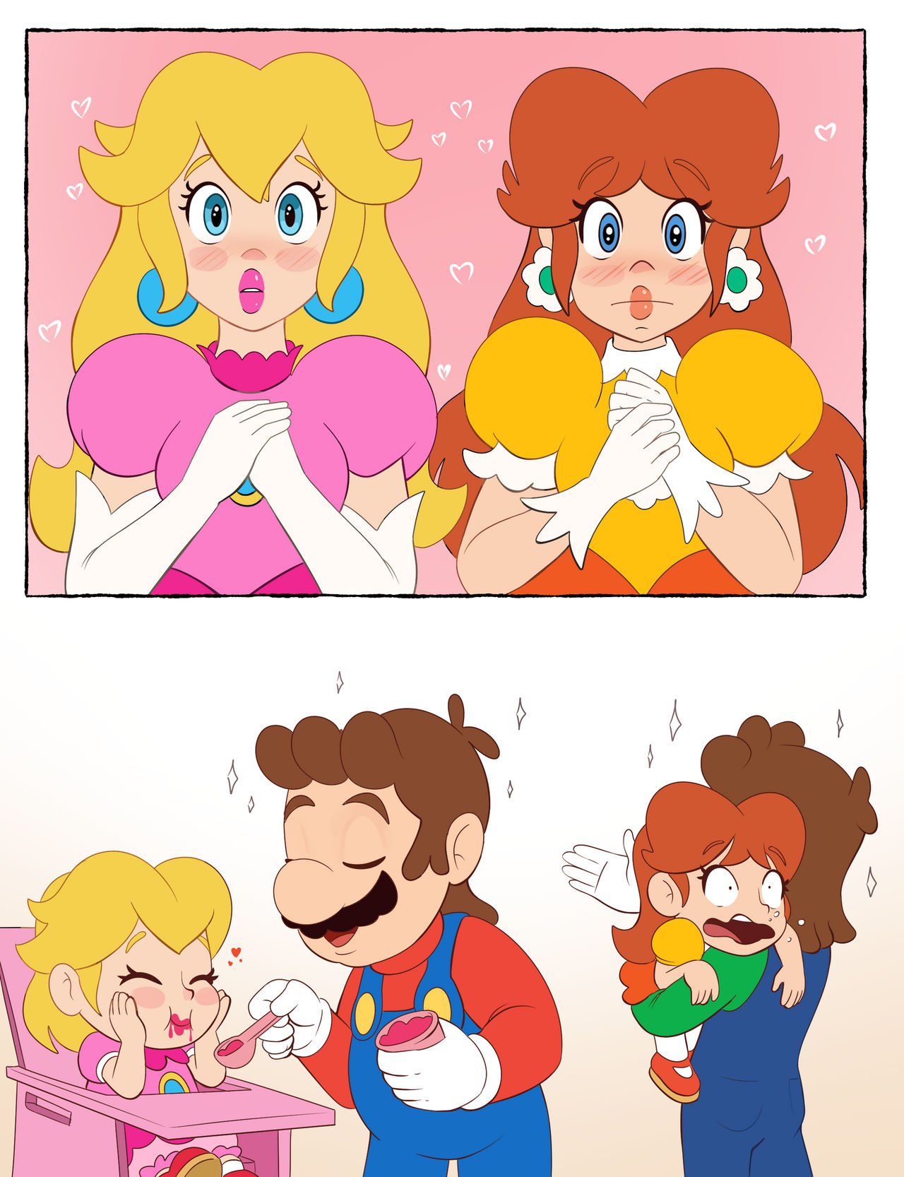 Peach and Daisy