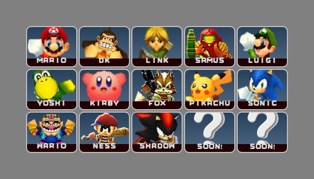 Sbbu Roster Deviantart Super Smash Bros. DS Character Roster (Full) by LuigiBonamigo on DeviantArt