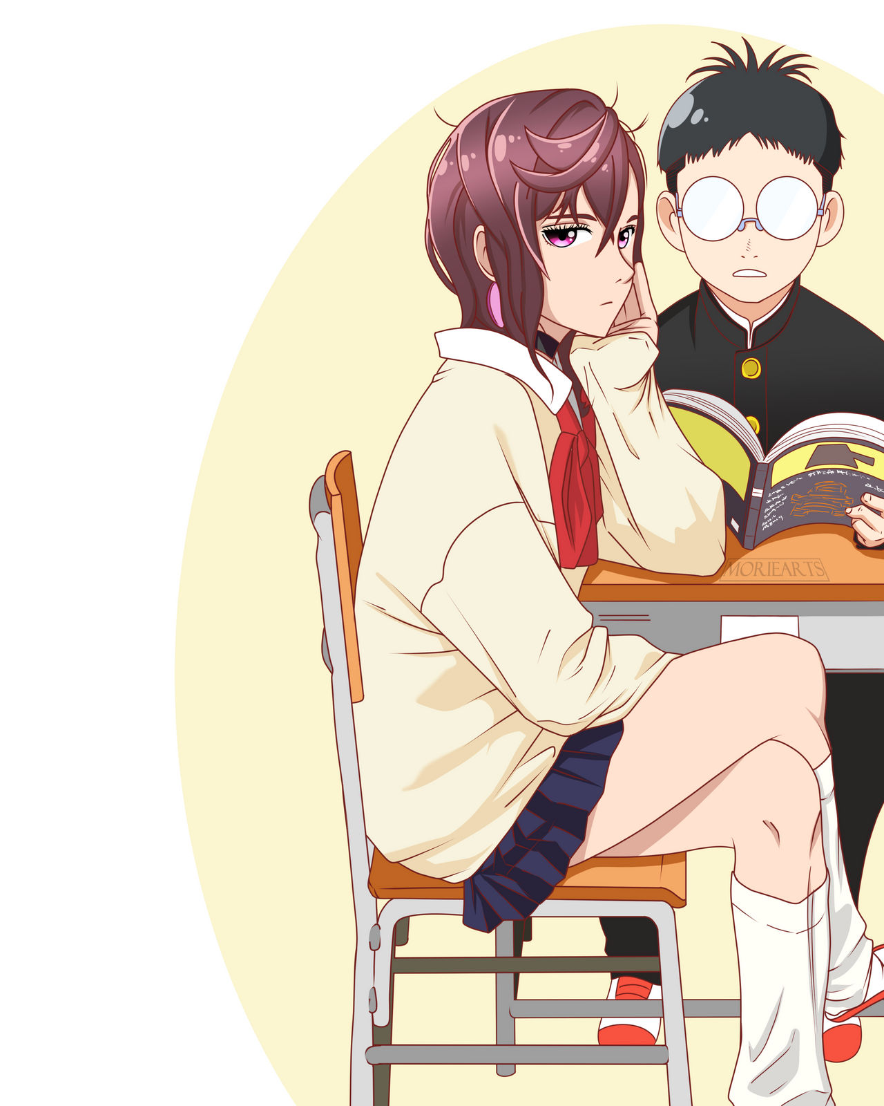 Ayase Momo and Okarun from Dandadan by MorieArts on DeviantArt