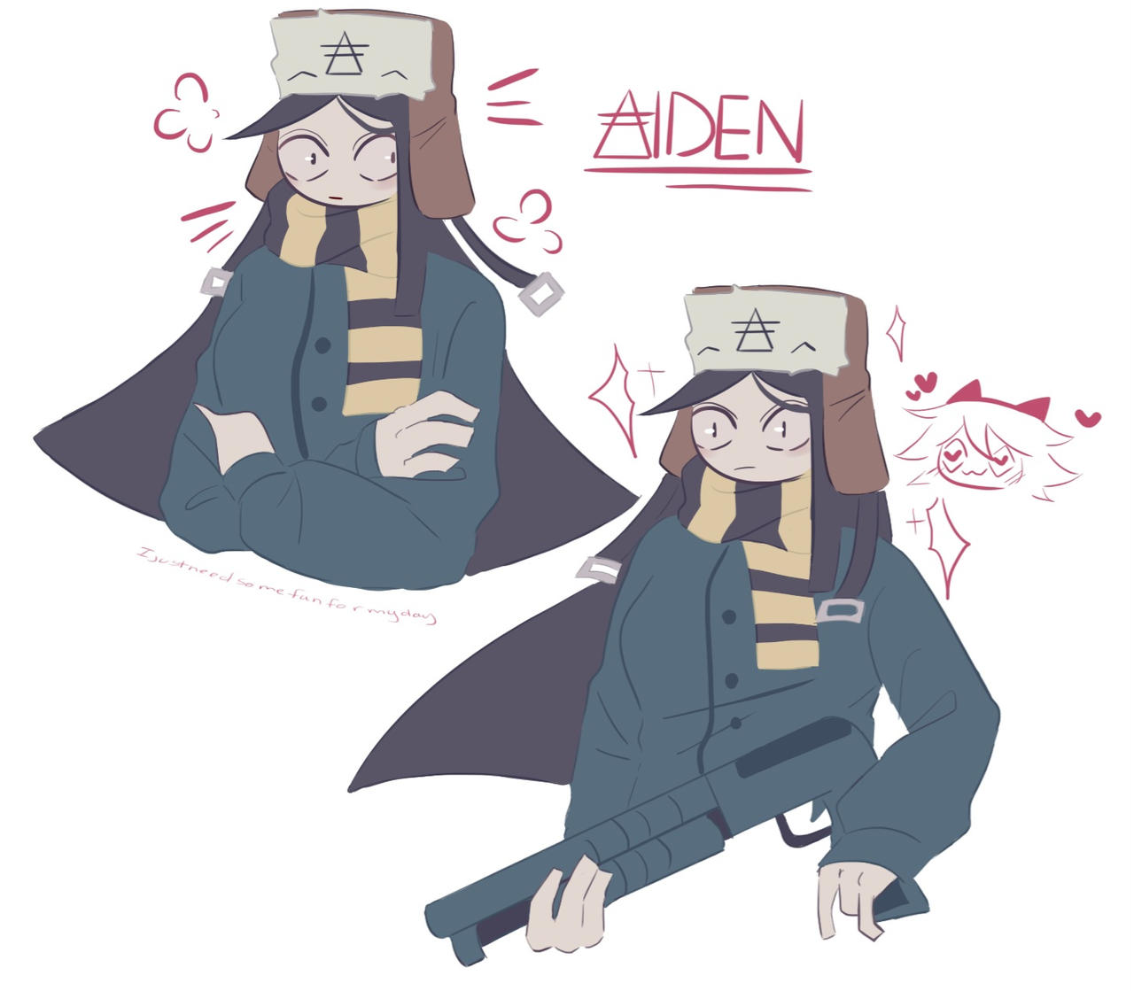 Aiden (Belong to A3DGhost on Twitter) by ijustneedfunformyday on DeviantArt