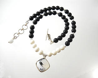 Black And White Necklace