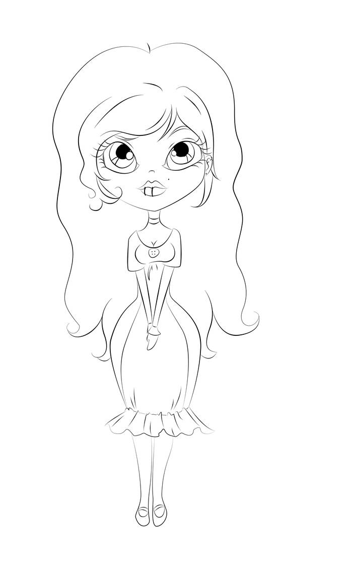 - Cutsey Me Lineart - by Cyberbirdy on DeviantArt