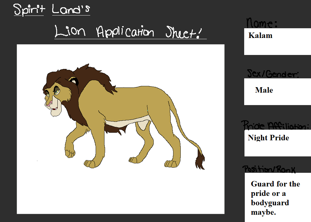 For The Spirit Pride Group Male lion character