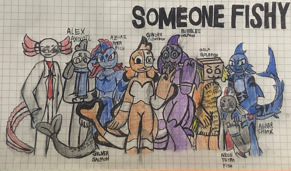 Fishy Characters Names Banner image YouTube by Someone Fishy in My style by MEGASHARK2010s on ...