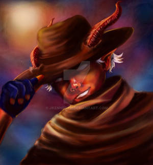 Monk Cowboy Tiefling