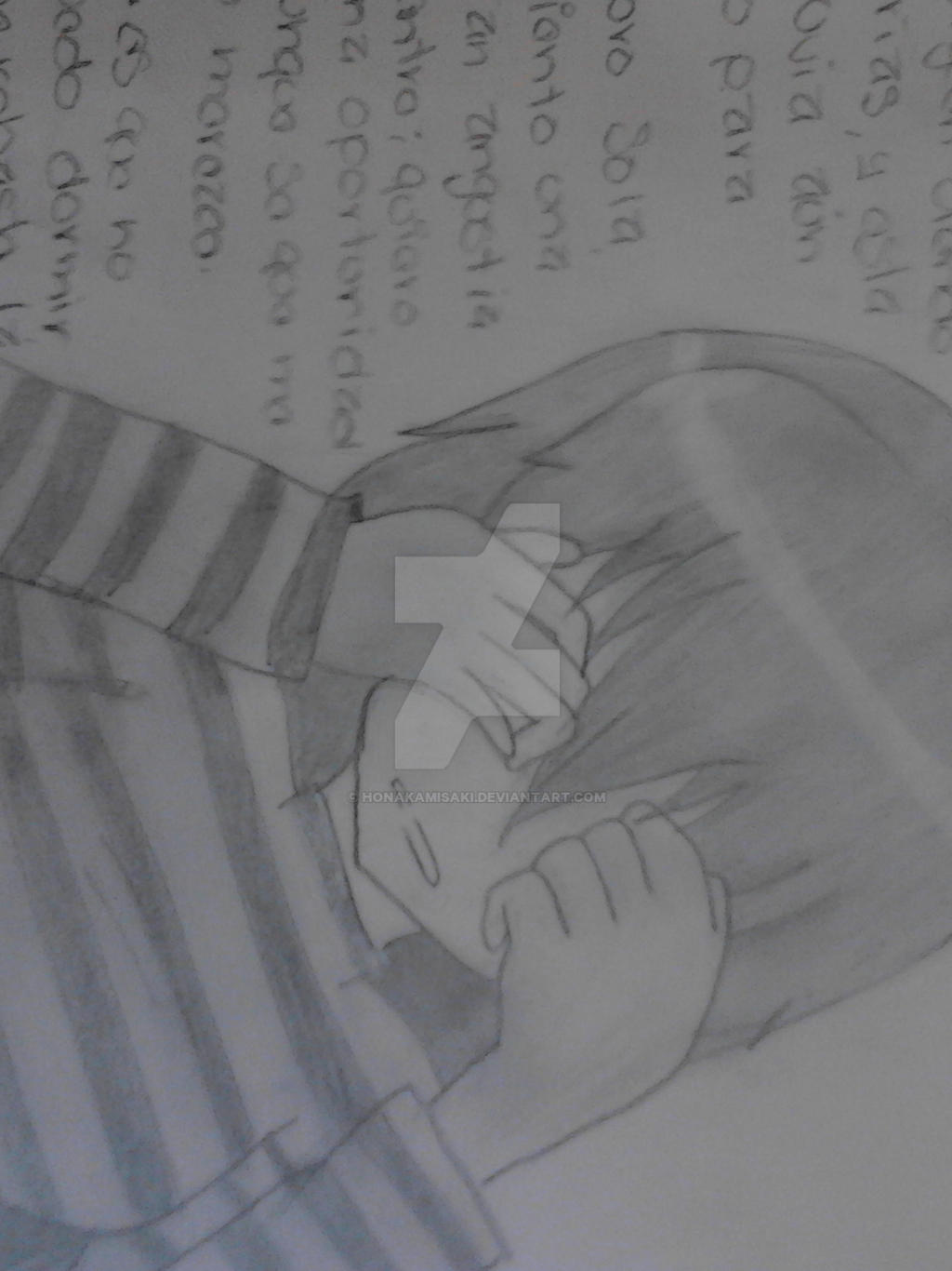 Anime Triste Dibujo by HonakaMisaki on DeviantArt Anime Triste Dibujo by HonakaMisaki on DeviantArt