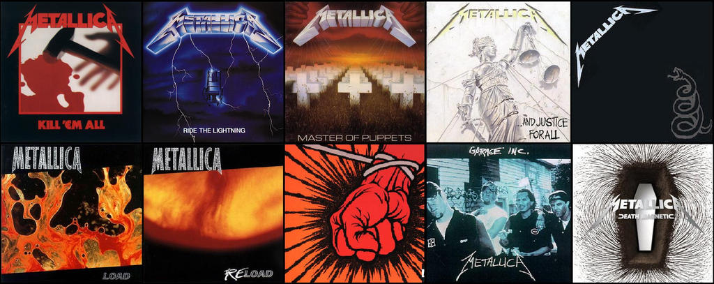 metallica 10 albums wallpaper jpeg by