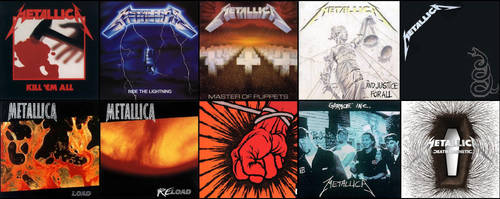 Metallica 10 Albums Wallpaper JPEG by EspioArtwork