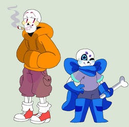 Underswap Papyrus and Sans