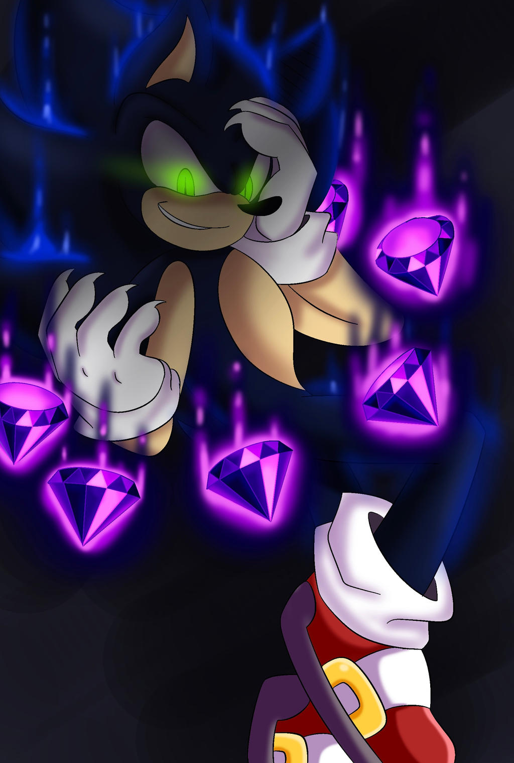 Dark Super Sonic by MsCreepyPlagueDoctor on DeviantArt