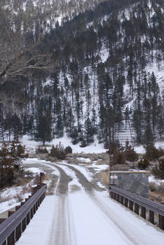 Snowy Bridge Path