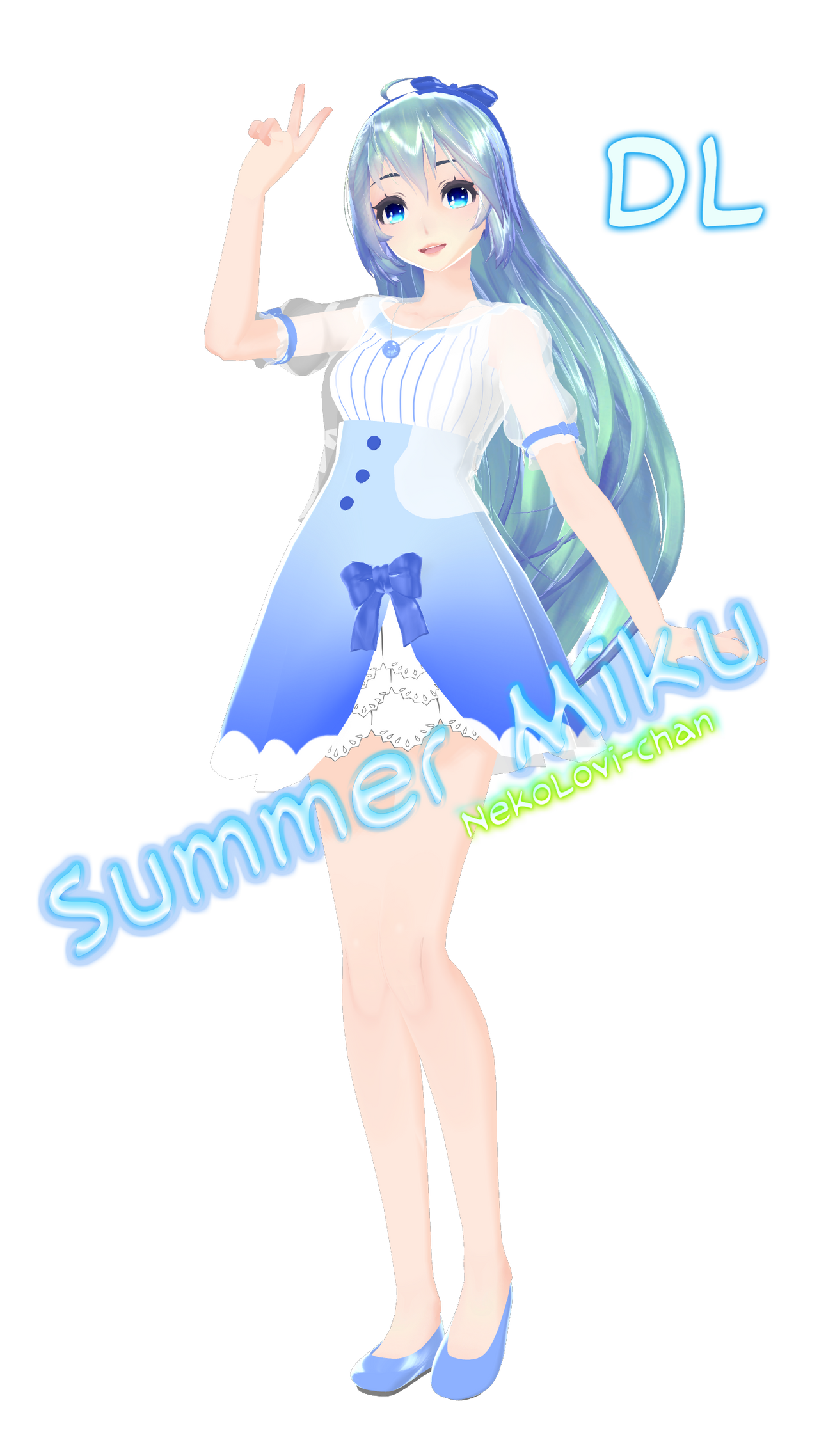 TDA Summer Miku [Model DL] by NekoLovi-chan on DeviantArt