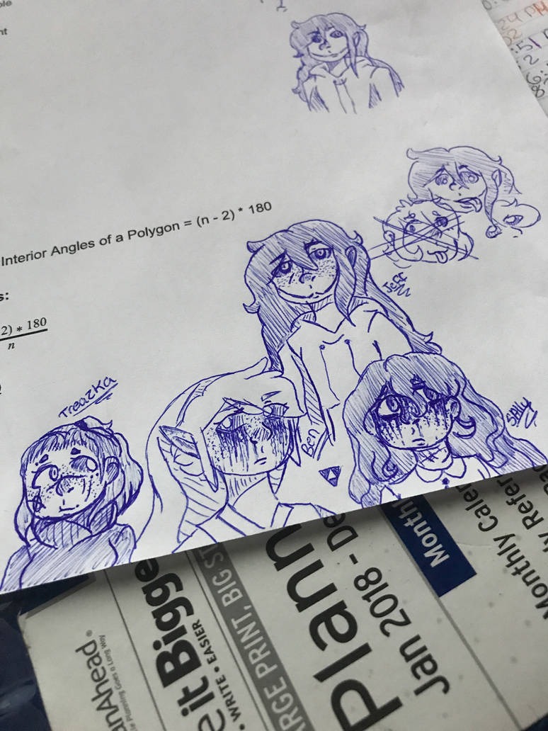 Creepypasta Sketches from off my math homework by Pocoyo-Lynn on DeviantArt