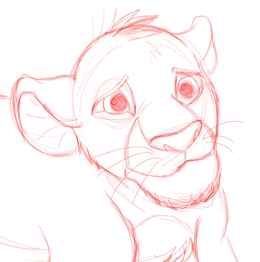 Horrible Simba Sketch by Lunet12 on DeviantArt