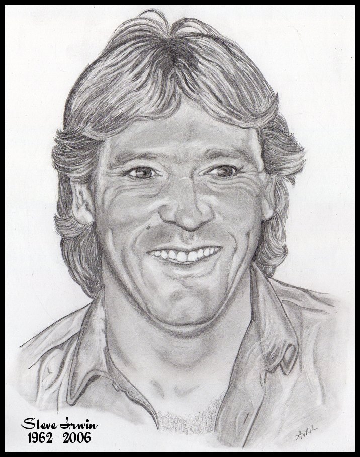 Portrait in memory Steve Irwin