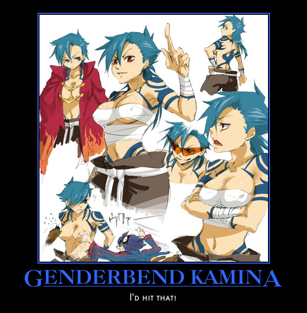 Genderbend Kamina Motivator by PyroDarkfire on DeviantArt