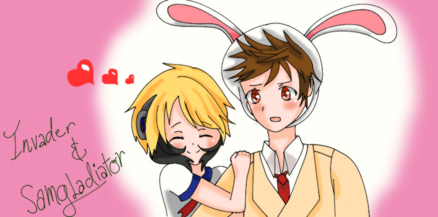 Invader Samgladiator Samgladiator and Invader by LuckyUsgai on DeviantArt