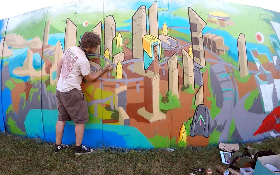 Bonnaroo 2015 VERDACOMB Mural