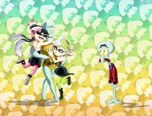 Handsome Squidward x Squidsisters