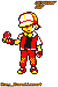 Pixilart - pokemon trainer red by g619096