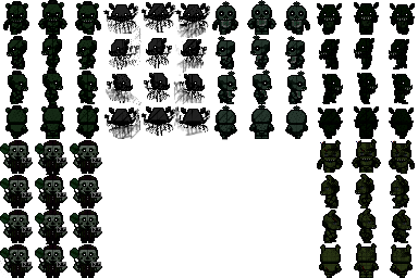 Five Nights at Freddy's animatronics sprites by Chaosian01