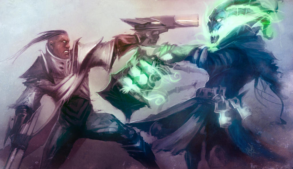 League of Legends Rivals: Thresh vs Lucian by Aths-Art