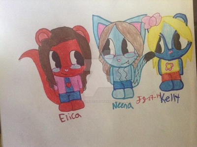 Elica, Neena, and Kelly *RQ* by JazzFurryFox420 on DeviantArt