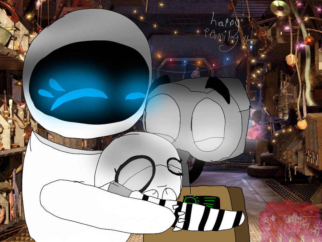 a happy robot family by strawmellon on DeviantArt