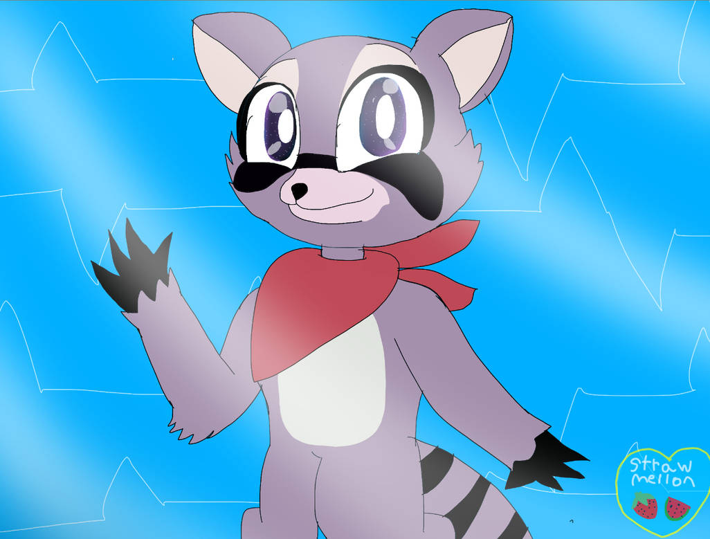 rambley the raccoon by strawmellon on DeviantArt