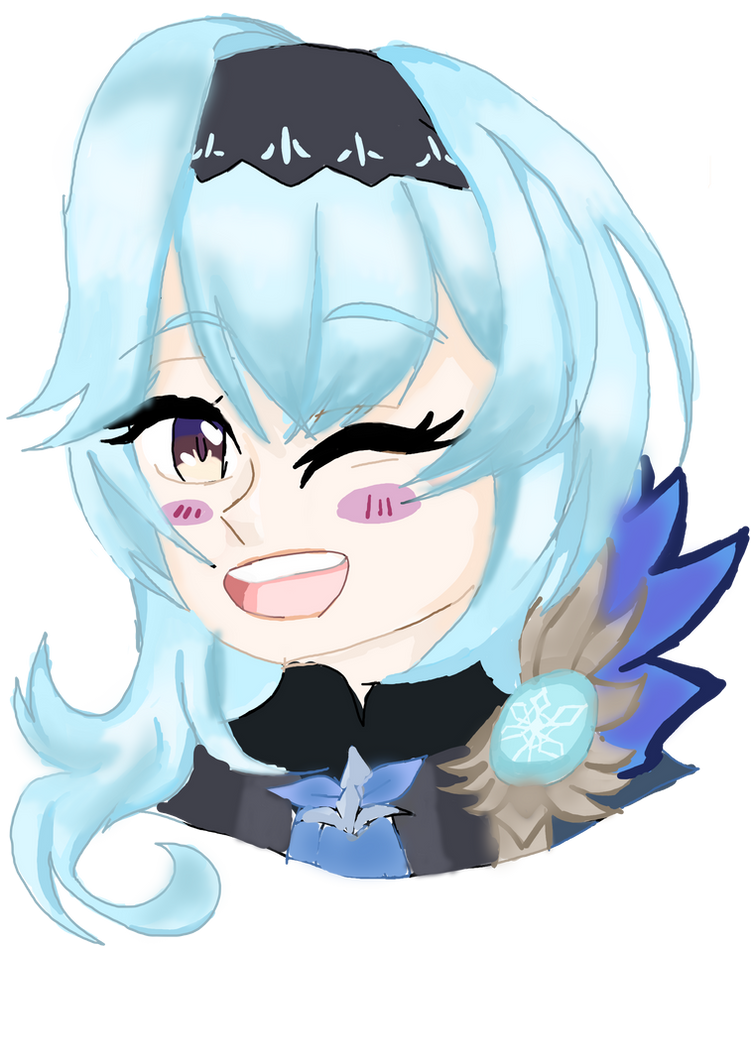 Eula From Genshin Impact (Portrait) by vanillawaffer3000 on DeviantArt