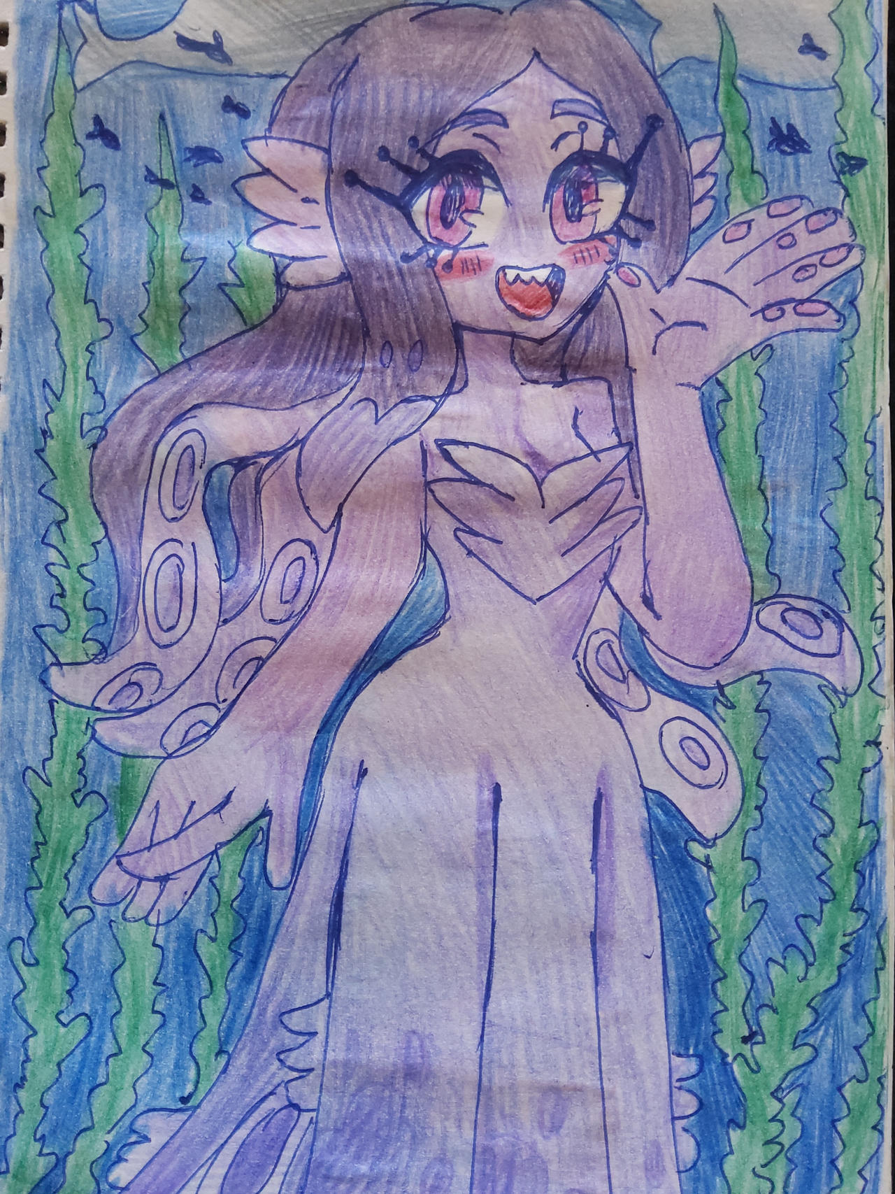 Ruby Gillman kraken form drawing by vanillawaffer3000 on DeviantArt