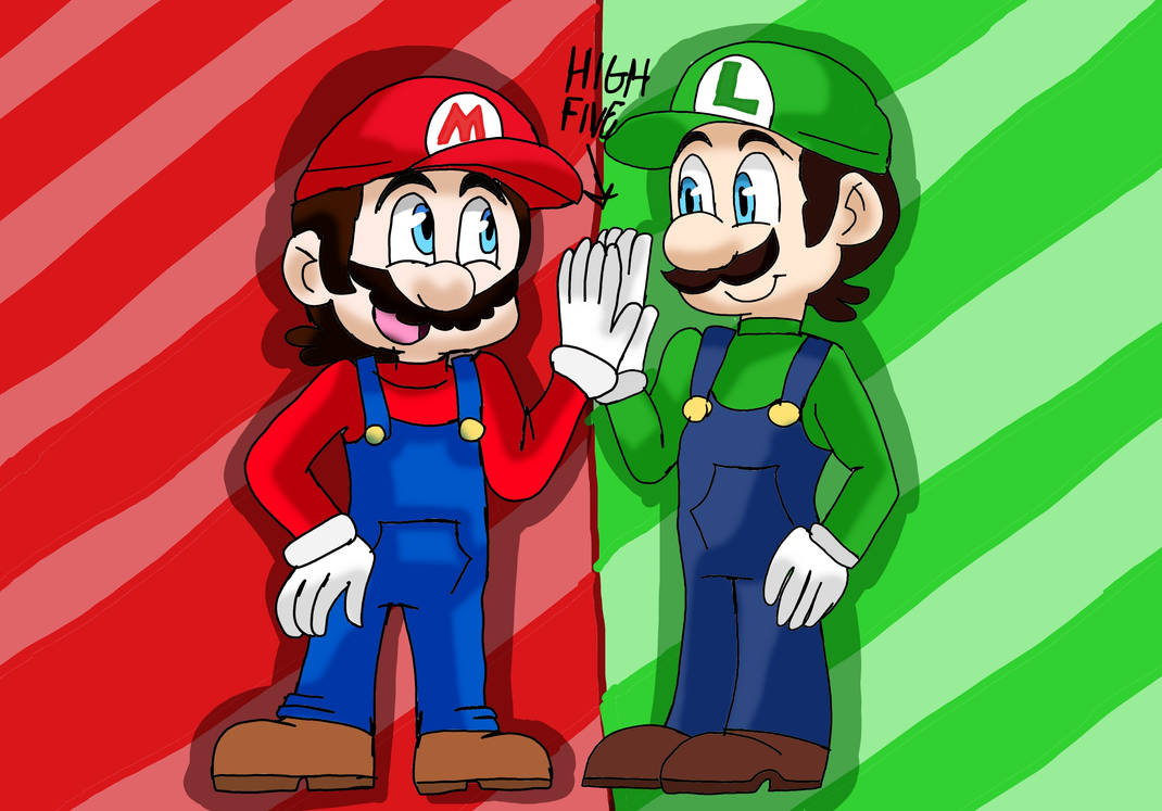Mario And Luigi Does The High Five Method By Vanillawaffer3000 On mario-and-luigi-does-the-high-five-method-by-vanillawaffer3000-on