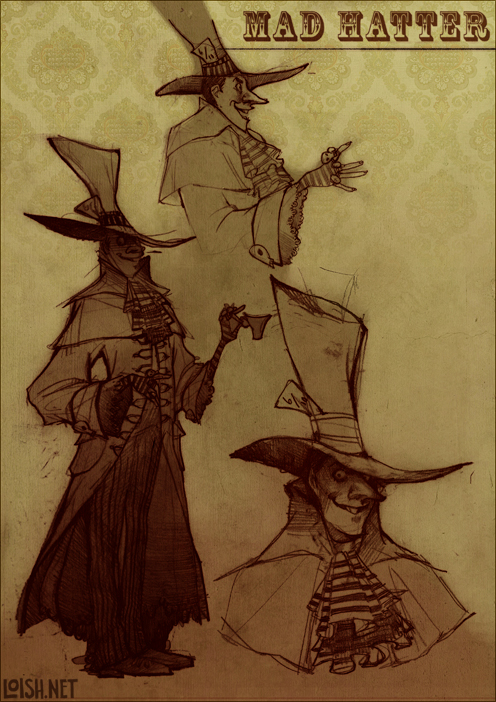mad hatter sketch page