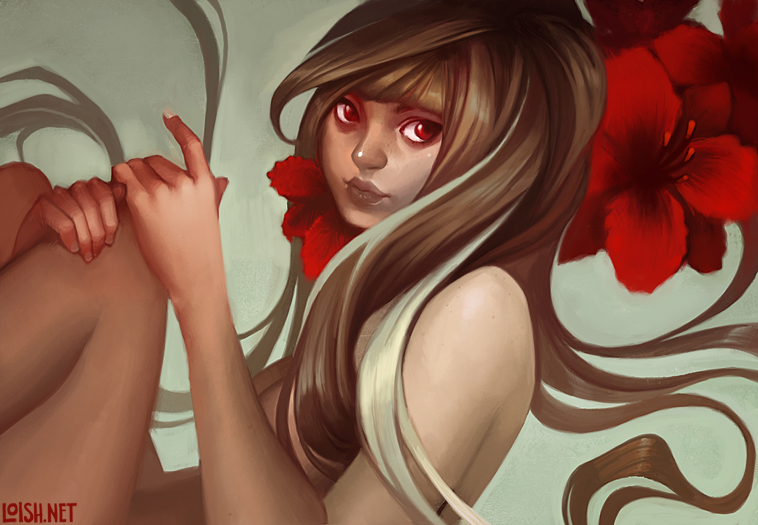 crimson petals