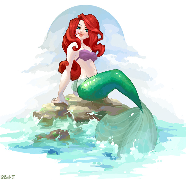 arielle sur la rock by loish