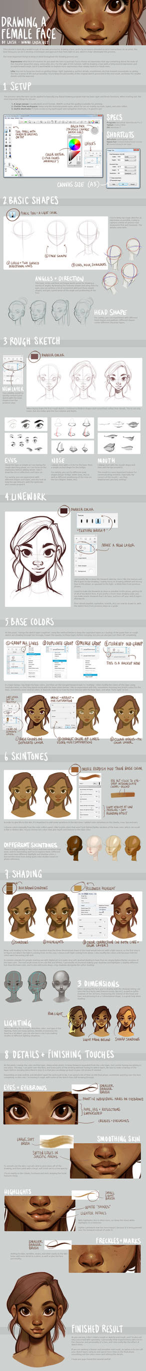 tutorial - drawing a female face by loish on DeviantArt