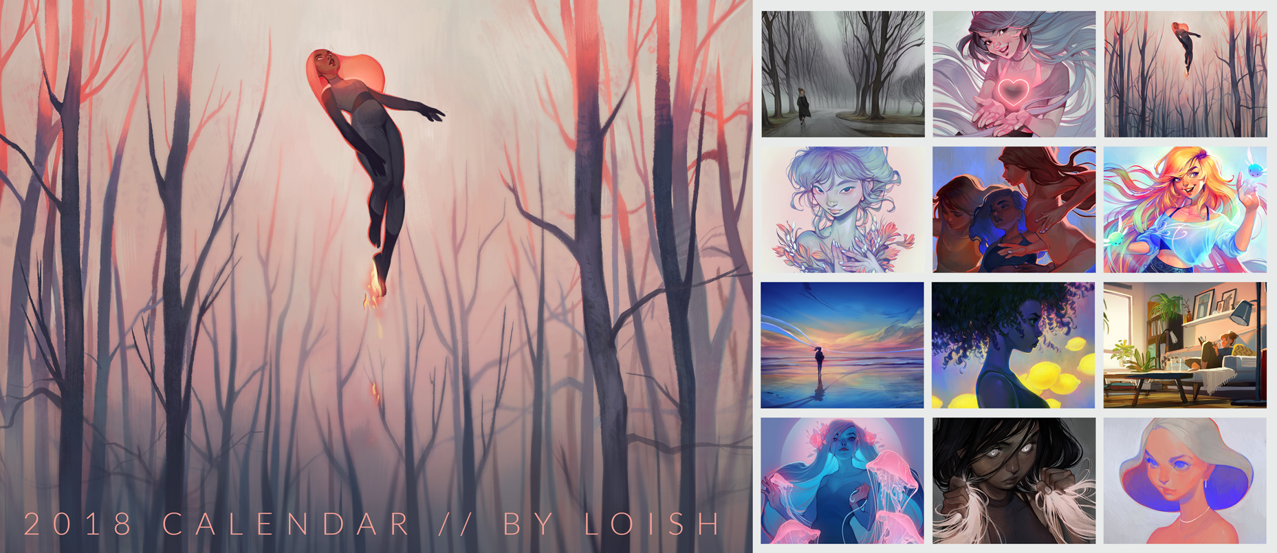 2018 calendar by loish
