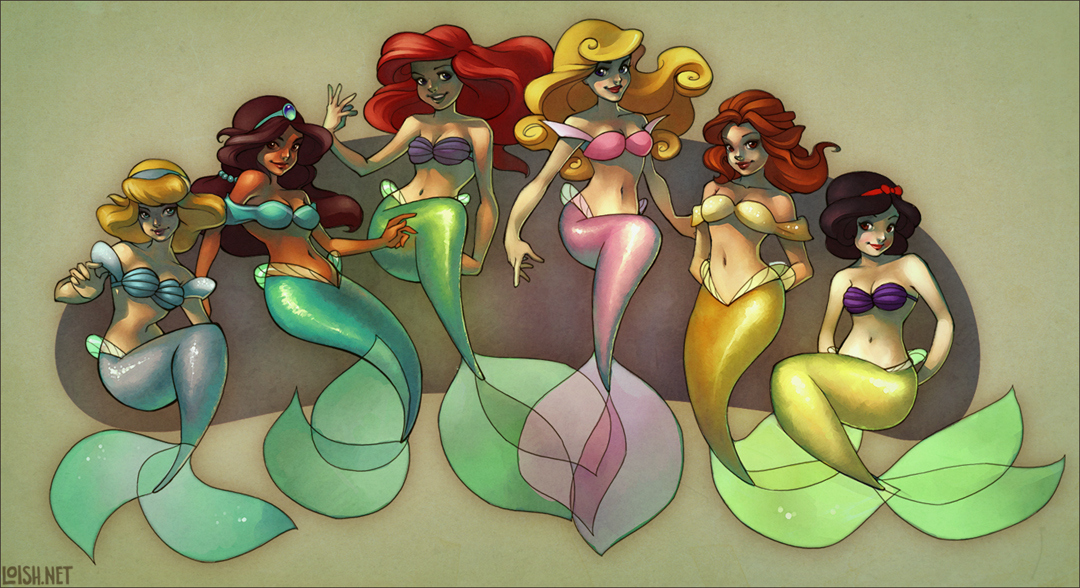 buncha mermaids colored by loish