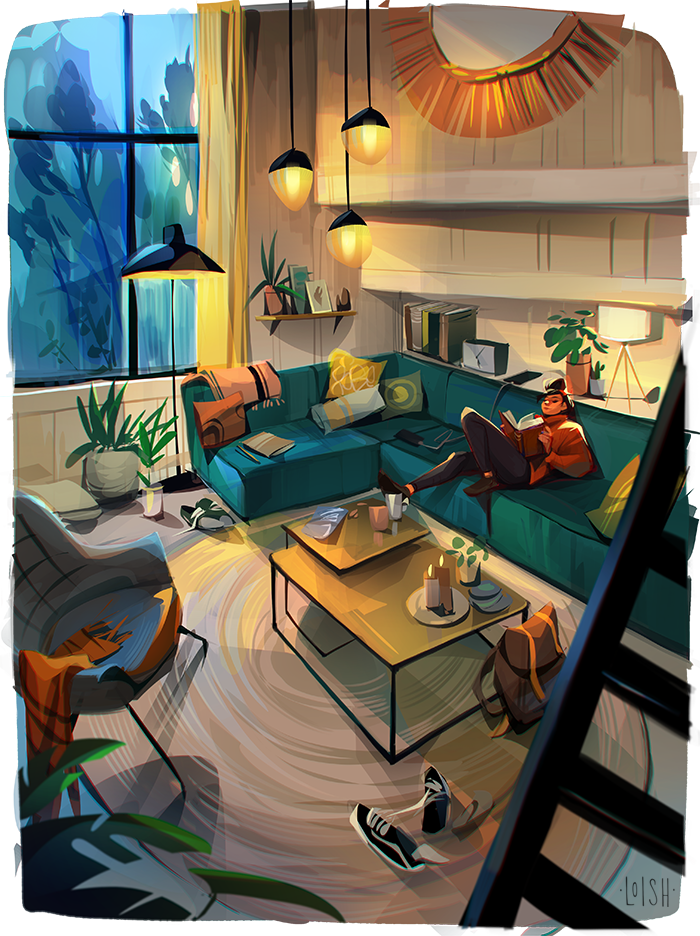 interior practice // living room by loish on DeviantArt
