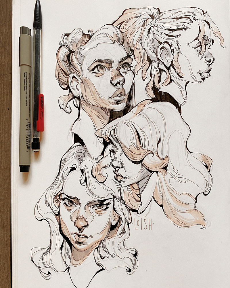ink sketches by loish on DeviantArt