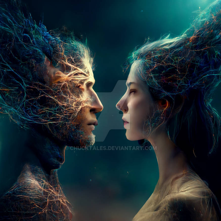 Divided Man Man and Woman separated... by ChuckTales on DeviantArt