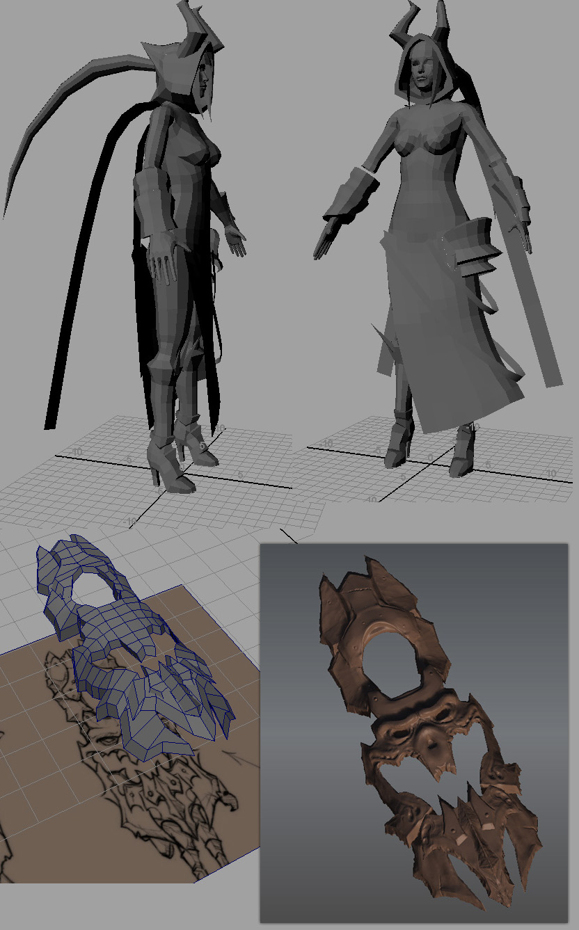 Demon Archer 3d progress