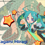 Kagami Cosplaying Miku Vector