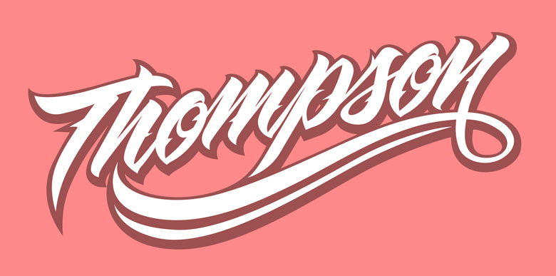 Thompson In Cursive Thompson Lettering by Rusc on DeviantArt