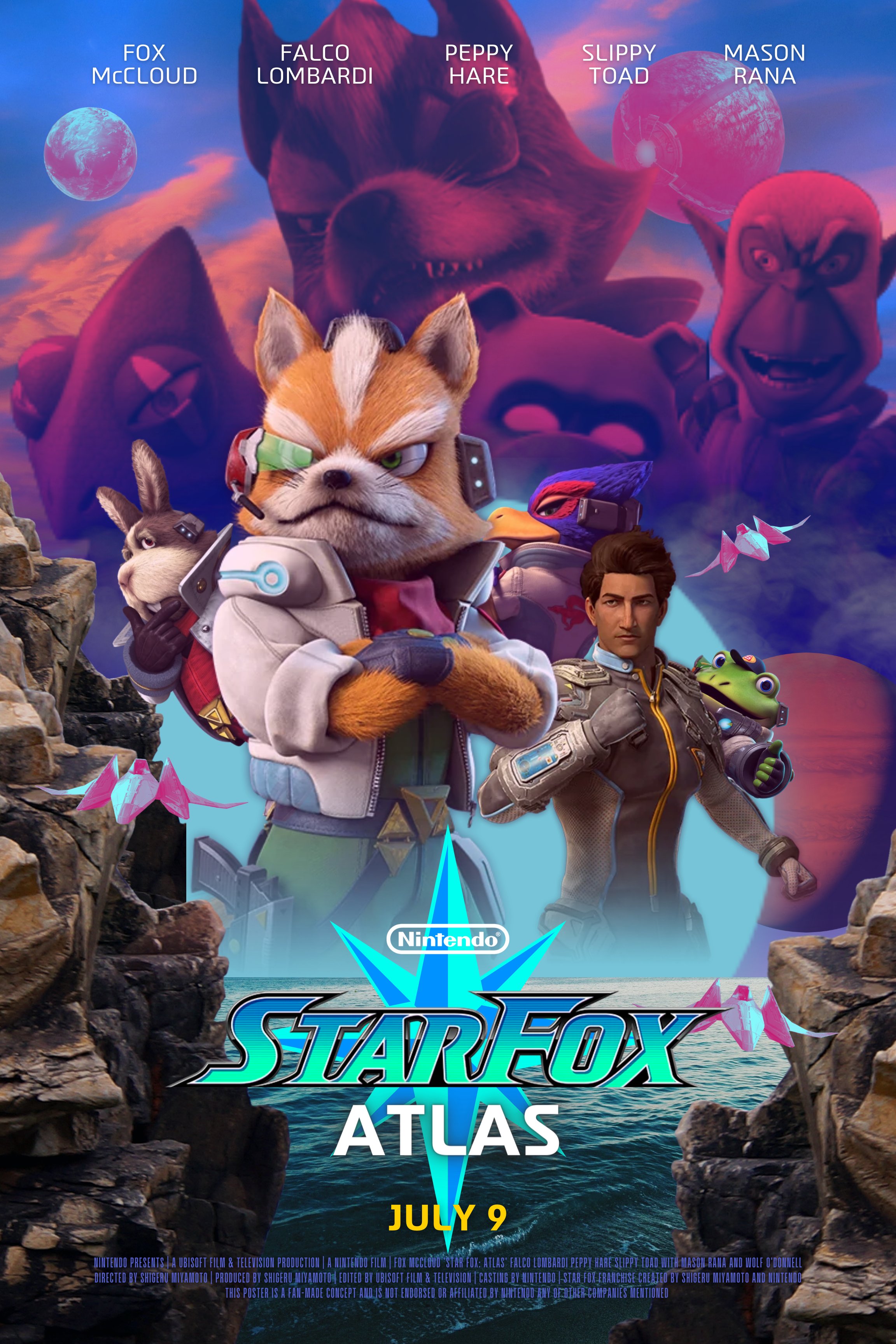 Star Fox 64 - Space Battle Poster Poster Print - Item # VARPYRPAS0748 -  Posterazzi